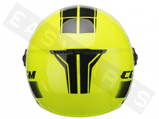 Helmet Demi Jet CGM 107X FLORENCE TECH fluo yellow/black (long visor)